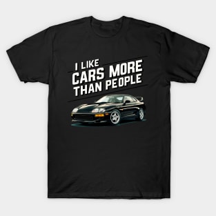 I like cars more than people Humorous Auto Enthusiast tee T-Shirt